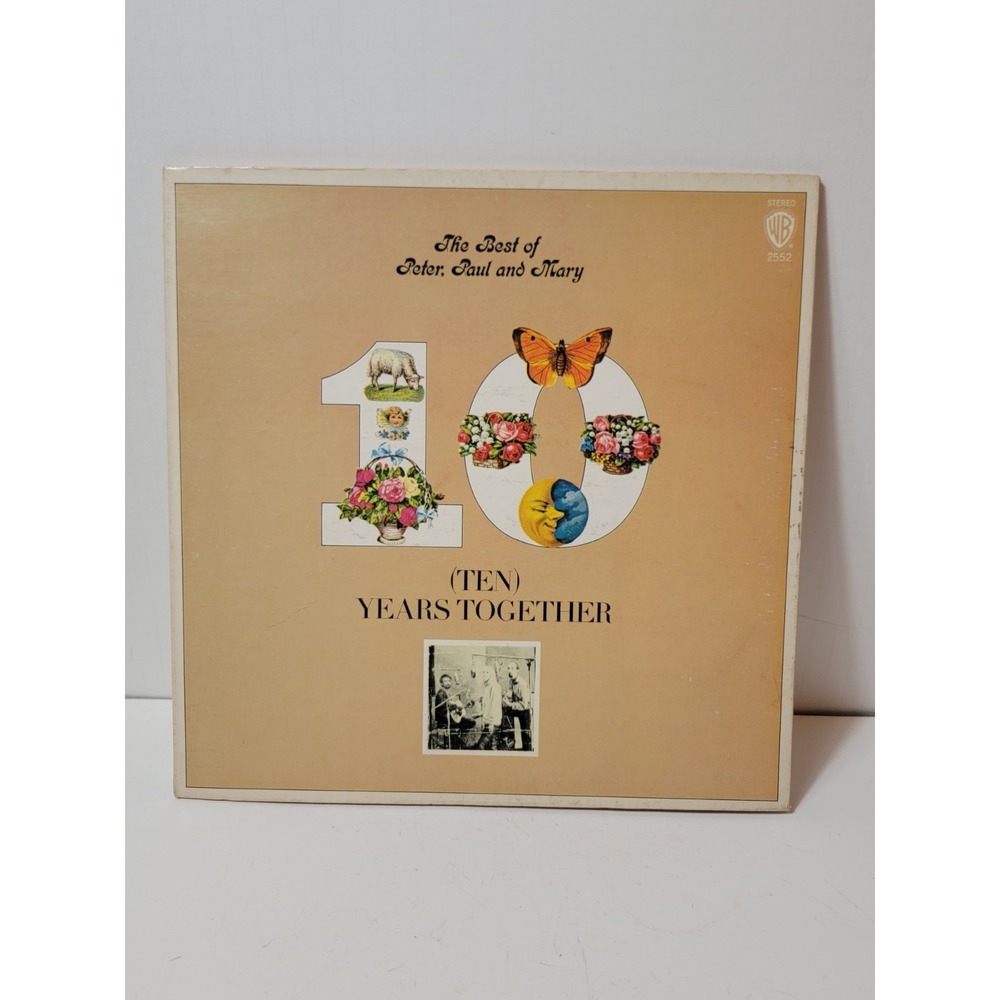 1970 Peter Paul & Mary Ten Years Together Music Vinyl Record Complete W/ Booklet